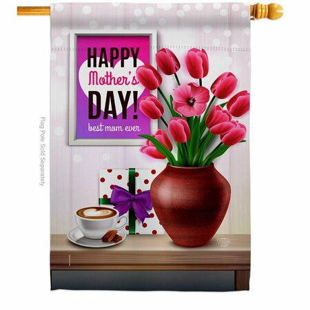 CUADRILATERO 28 x 40 in. Mommy Day Family mother Vertical House Flag with Double-Sided  Banner Garden Yard Gift CU3953773